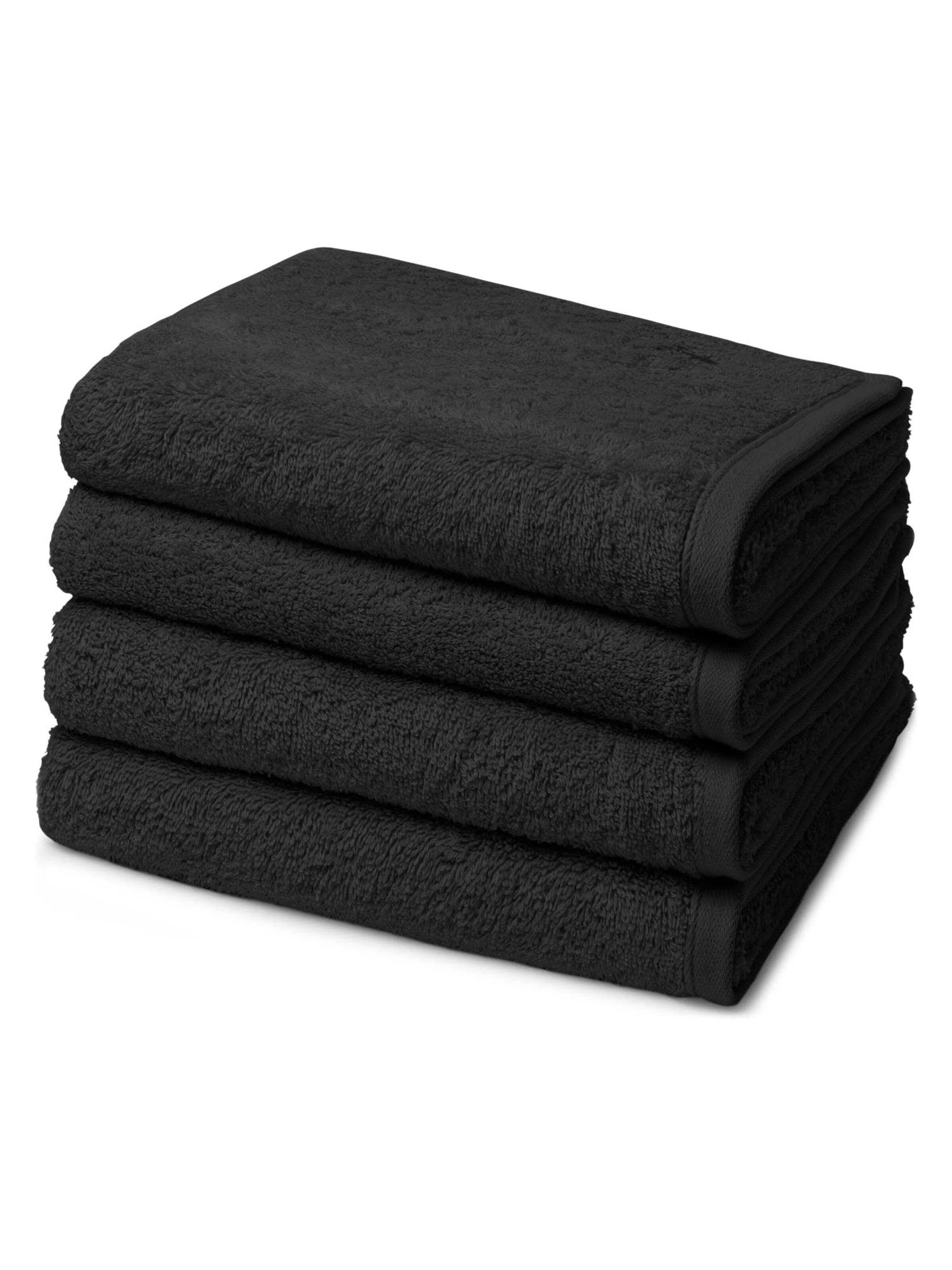 ROSS Handtuch 'Vita'‌‌‌‌‌‌‌‌‌‌ in Schwarz: Vorderseite
