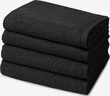 ROSS Handtuch 'Vita' in Schwarz: Vorderseite