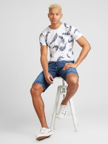 Key Largo - Camiseta 'SOUTH BEACH' en blanco