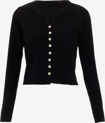 NAEMI Knit Cardigan in Black: front