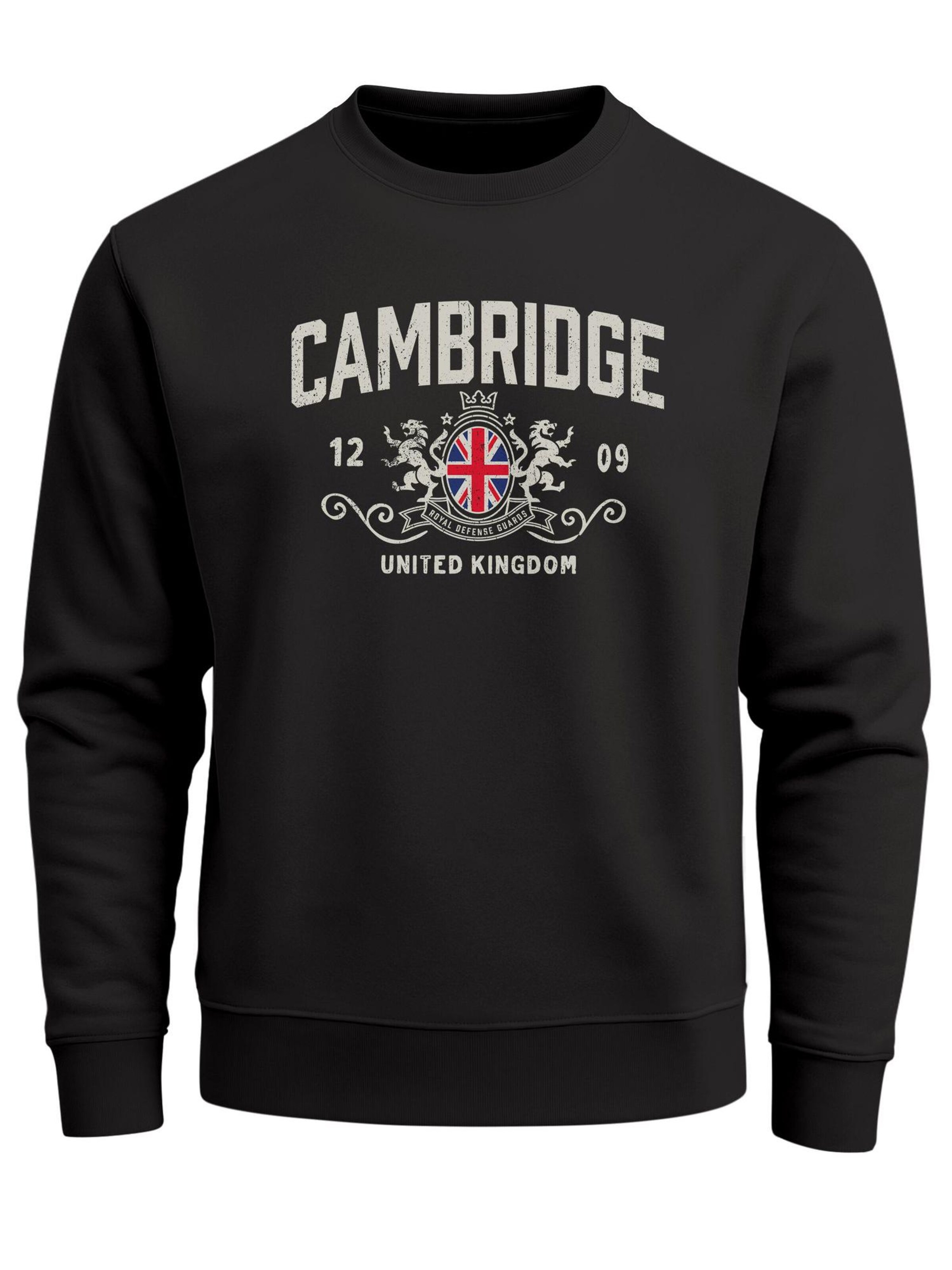 Neverless Sweatshirt 'Cambridge' in Black: front