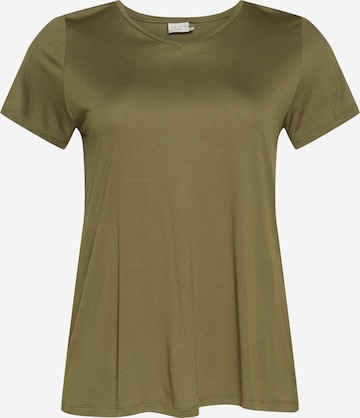 KAFFE CURVE Shirt 'Aneli' in Green: front