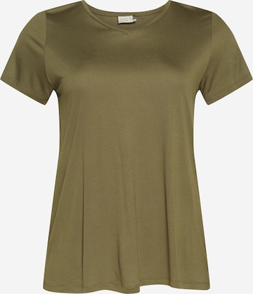 T-shirt 'Aneli' KAFFE CURVE en vert : devant