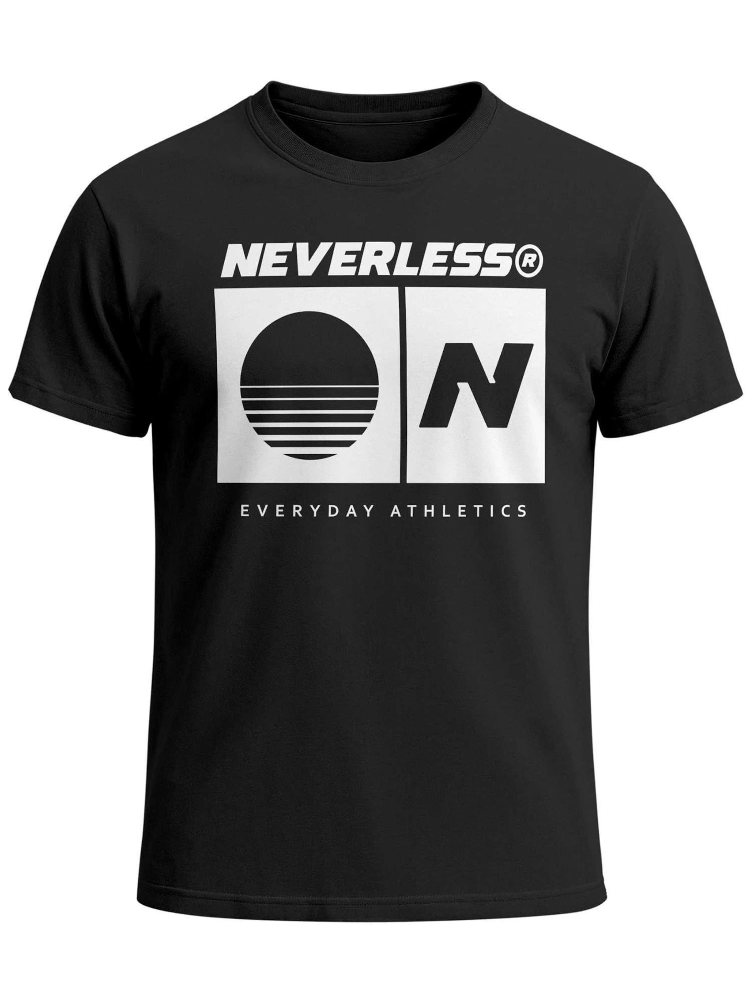 Neverless Shirt 'Sunset Sport Logo' in Black: front