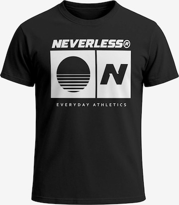 Neverless Shirt 'Sunset Sport Logo' in Black: front
