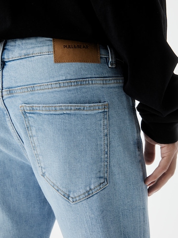 Slimfit Jeans de la Pull&Bear pe albastru