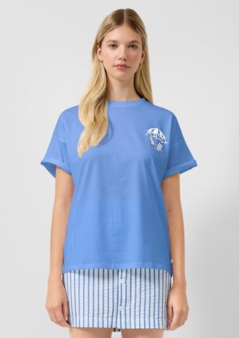 T-shirt QS en bleu : devant