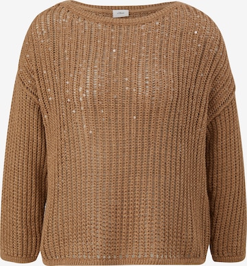 Pull-over s.Oliver BLACK LABEL en marron : devant