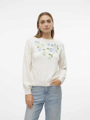 VERO MODA Sweater 'VMAlina' in White: front