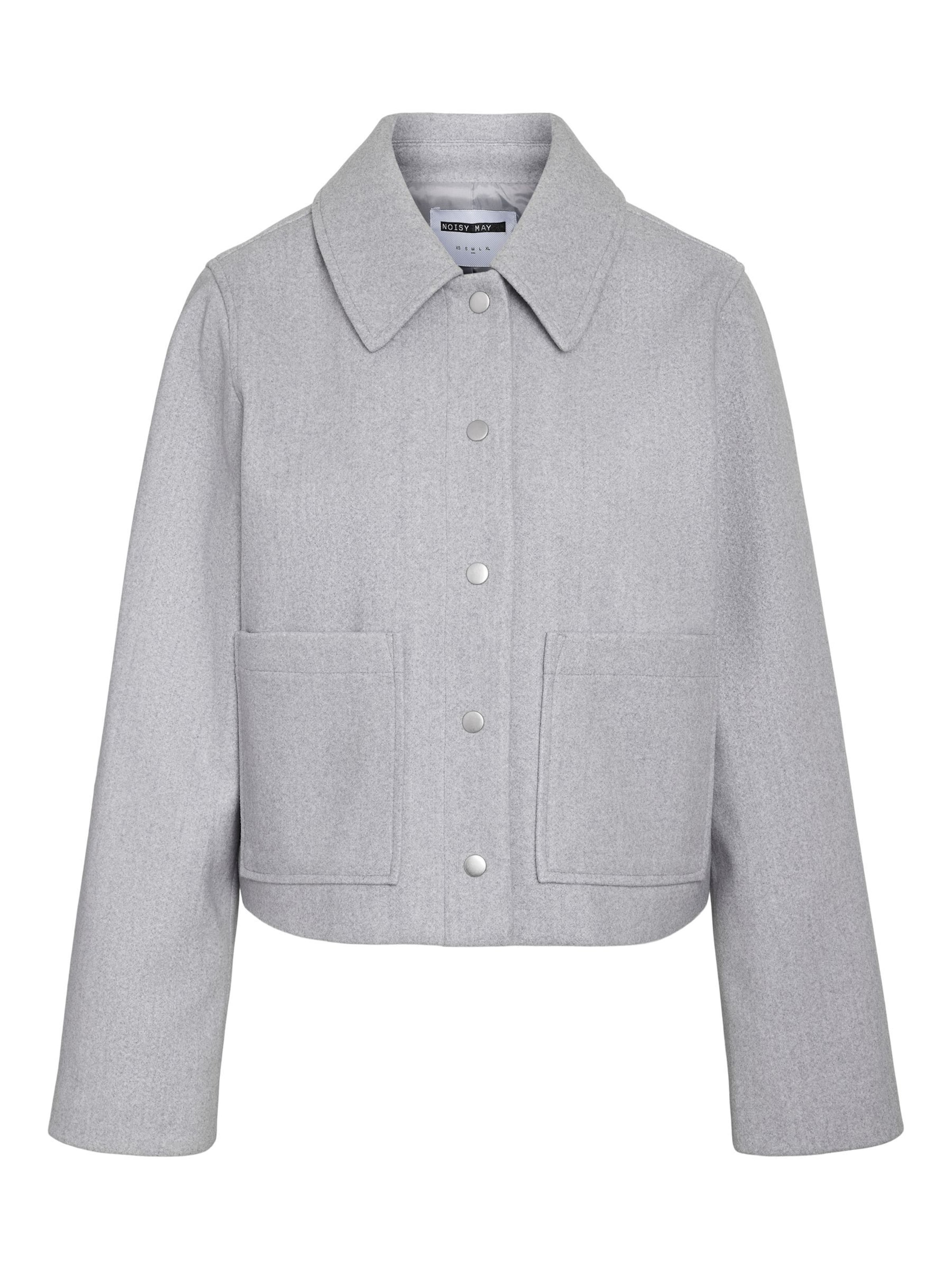 Giacca di mezza stagione di Noisy may in grigio: frontale