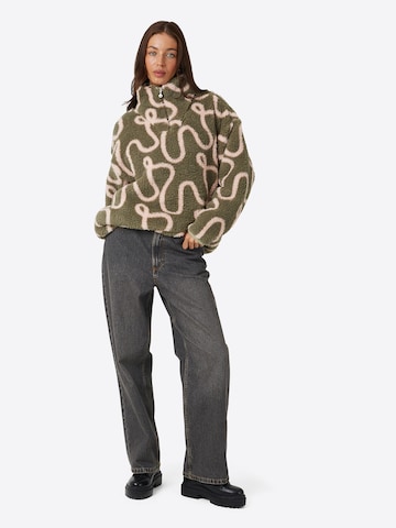 BRAVE SOUL Fleece jas in Bruin