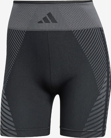 ADIDAS PERFORMANCESkinny Sportske hlače 'Knitted Training 5"' - crna boja: prednji dio