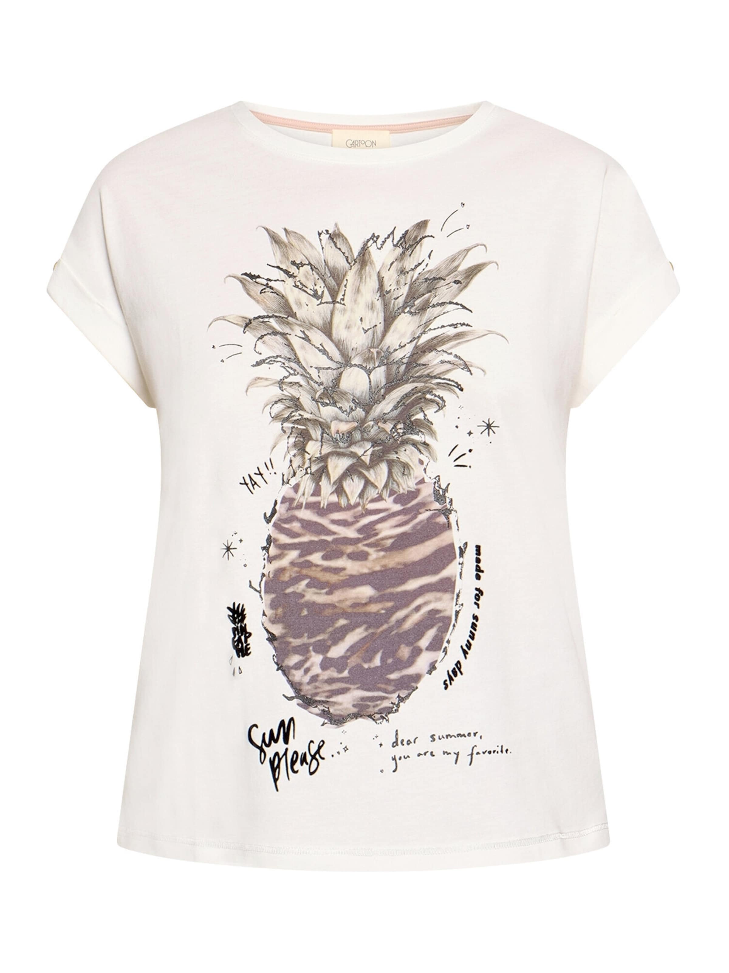 T-shirt Cartoon en blanc : devant