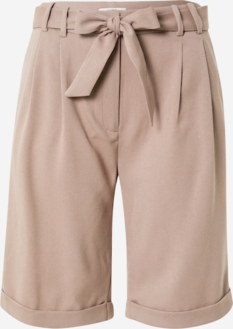 ESPRIT Pleat-front trousers in Brown: front