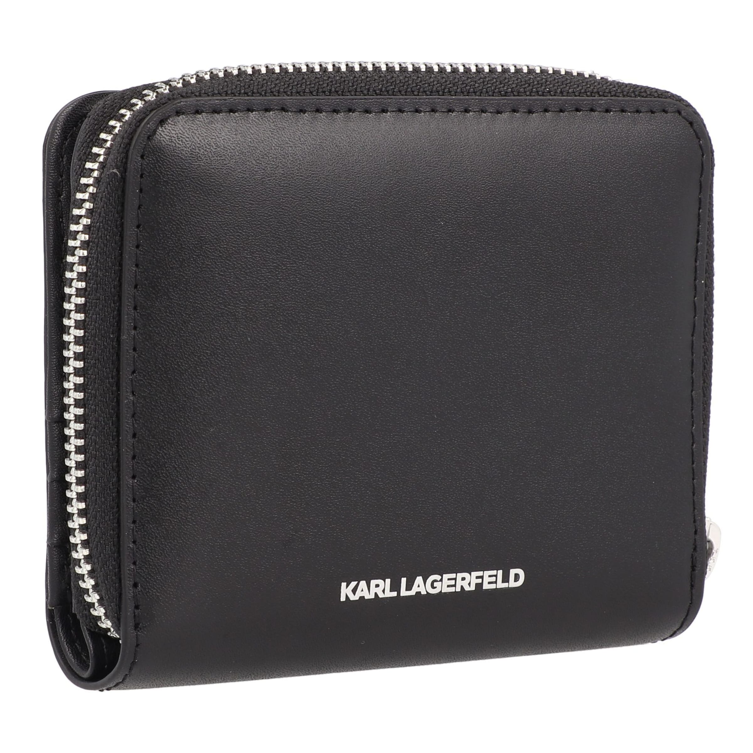 Karl Lagerfeld Portemonnee 'Ikonik 2.0' in Zwart: voorkant