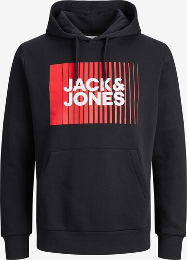 JACK & JONES Majica | pastelno rdeča / črna / bela barva, Prikaz izdelka