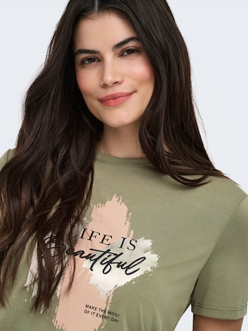ONLY Μπλουζάκι 'ONLFREE' σε πράσινο