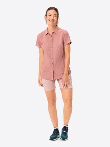 VAUDE Athletic button up shirt 'Seiland ST III' in Red