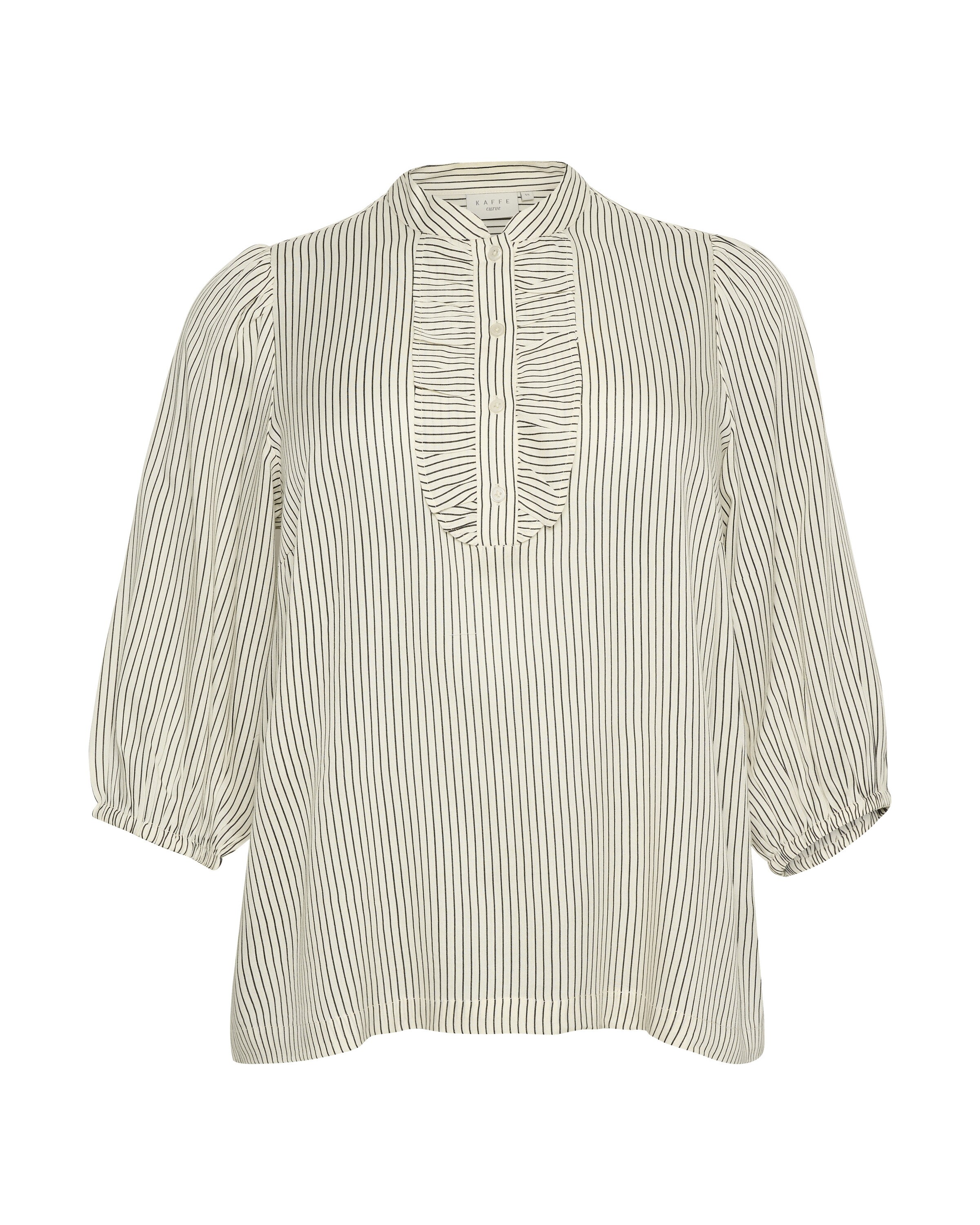 KAFFE CURVE - Blusa em bege: frente