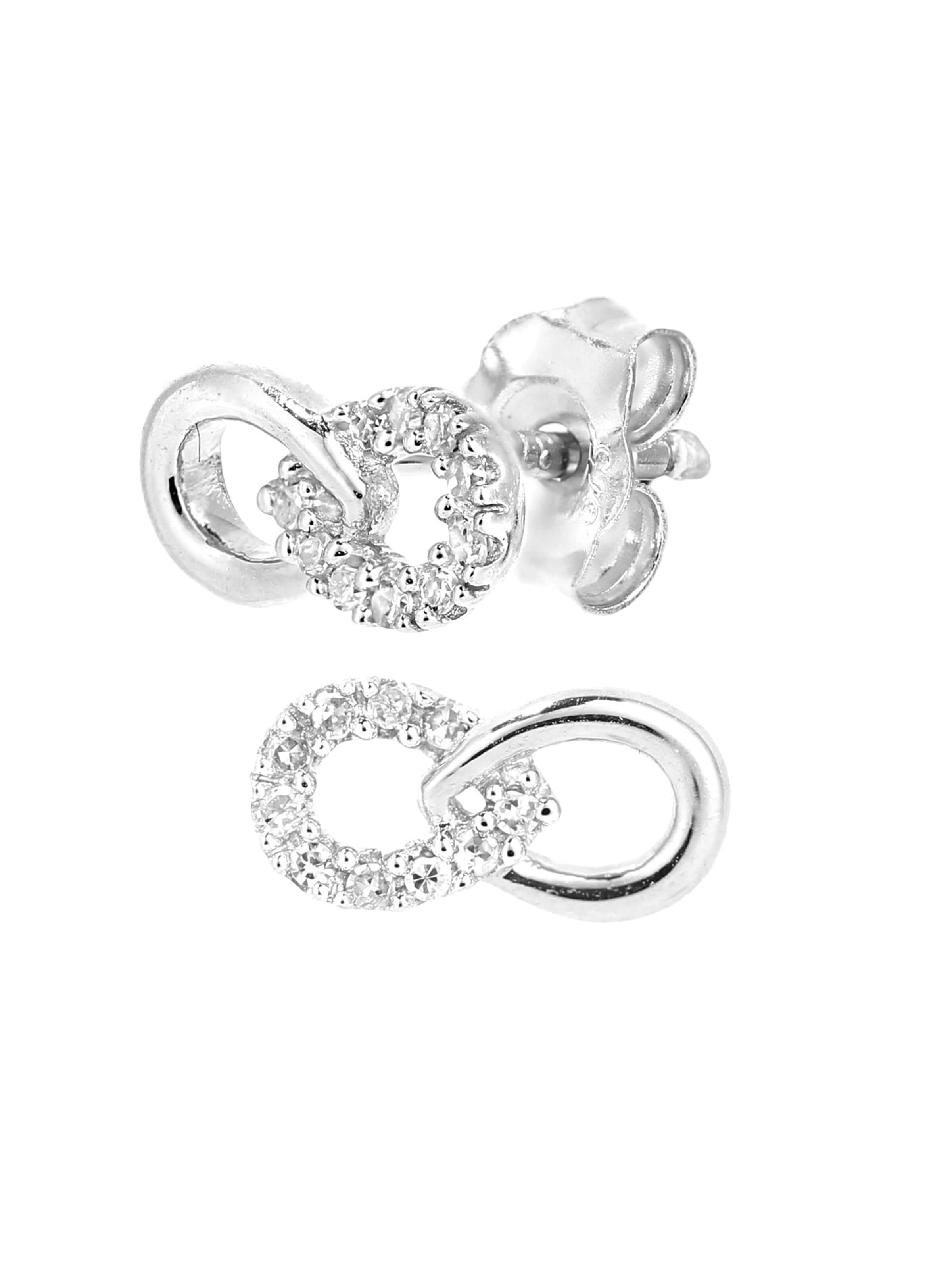 DIAMANT LETERNEL Ohrringe 'Ohrringe aus 375 Weißgold mit Diamant'‌‌‌‌‌‌‌‌‌‌ in Gold: Vorderseite