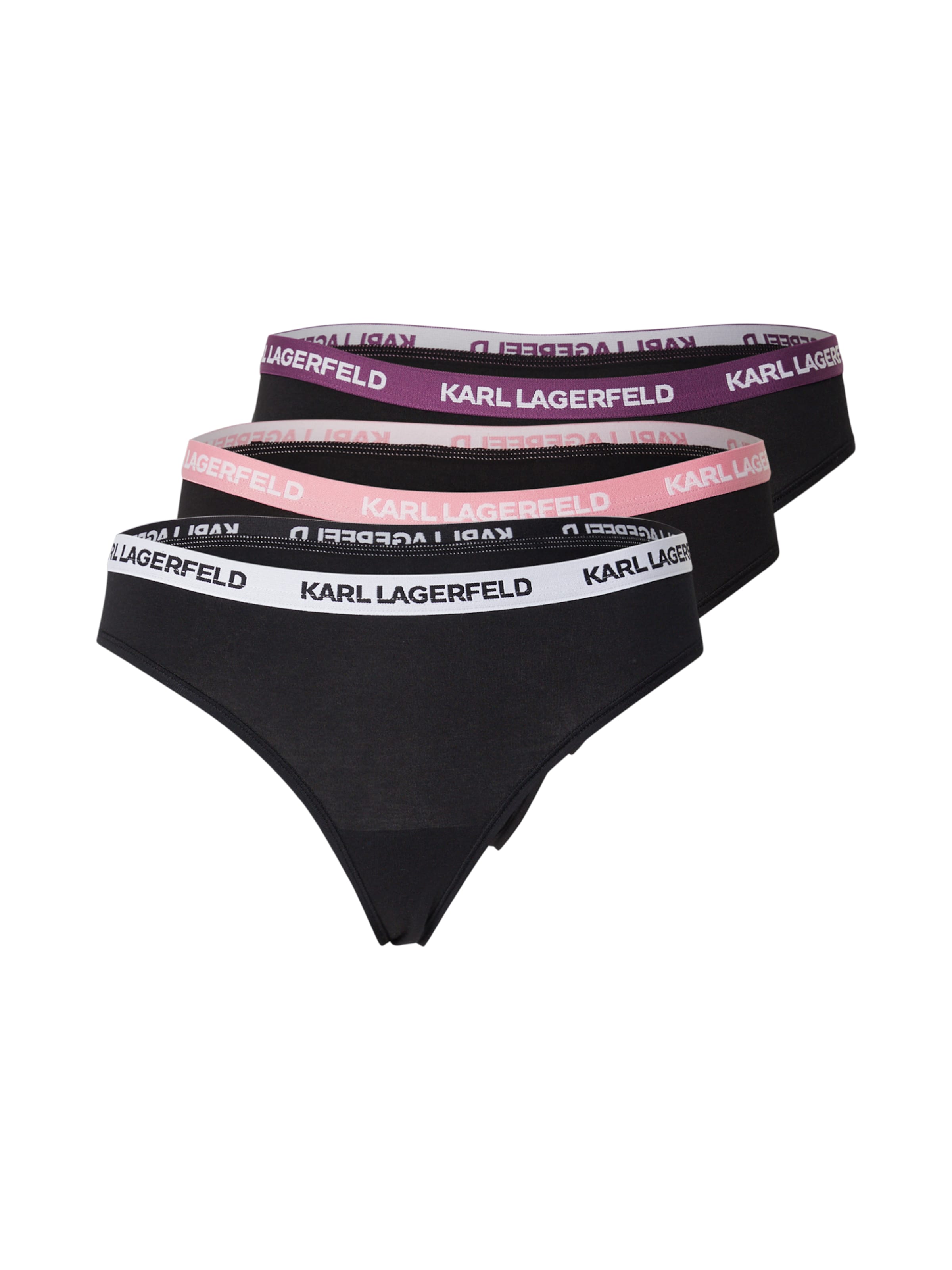 Karl Lagerfeld Стринг в размер XS в лилав / питая / черно / бяло, Преглед на продукта