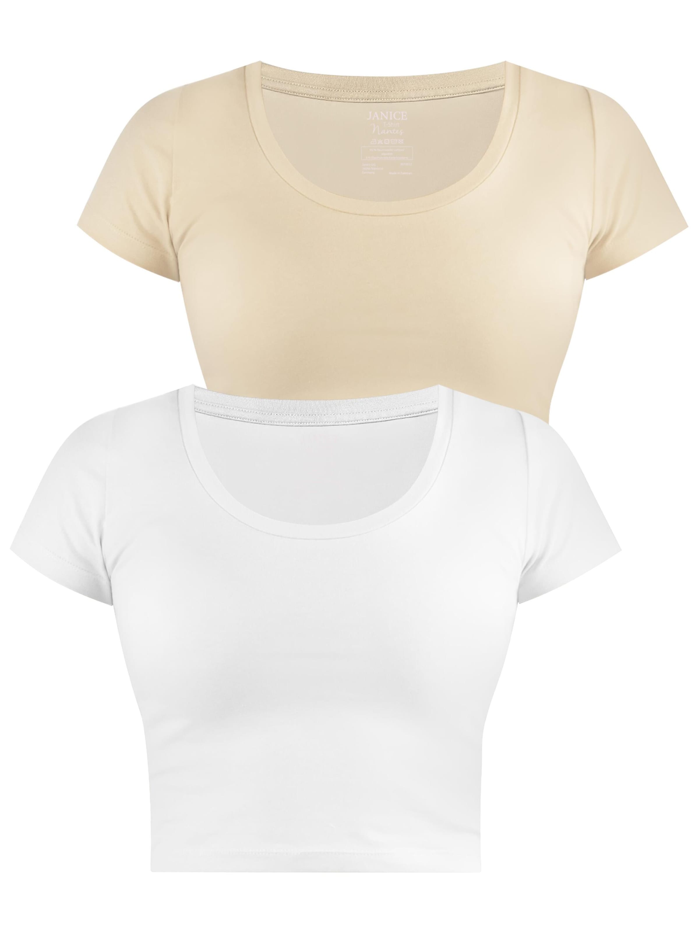 Janice - Camiseta ' Nantes ' en beige: frente