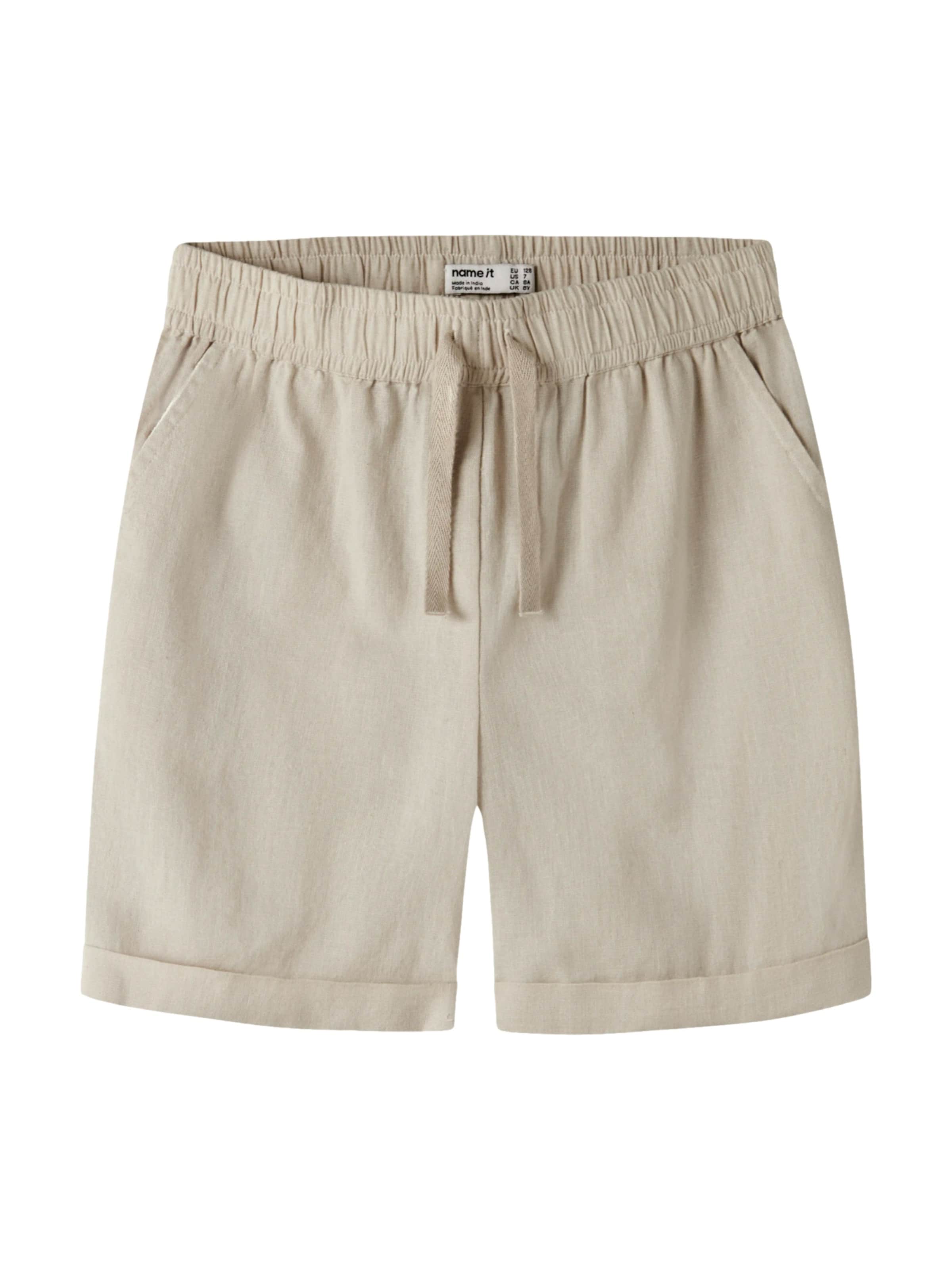 Regular Pantalon 'NKMFalinnen' NAME IT en beige : devant