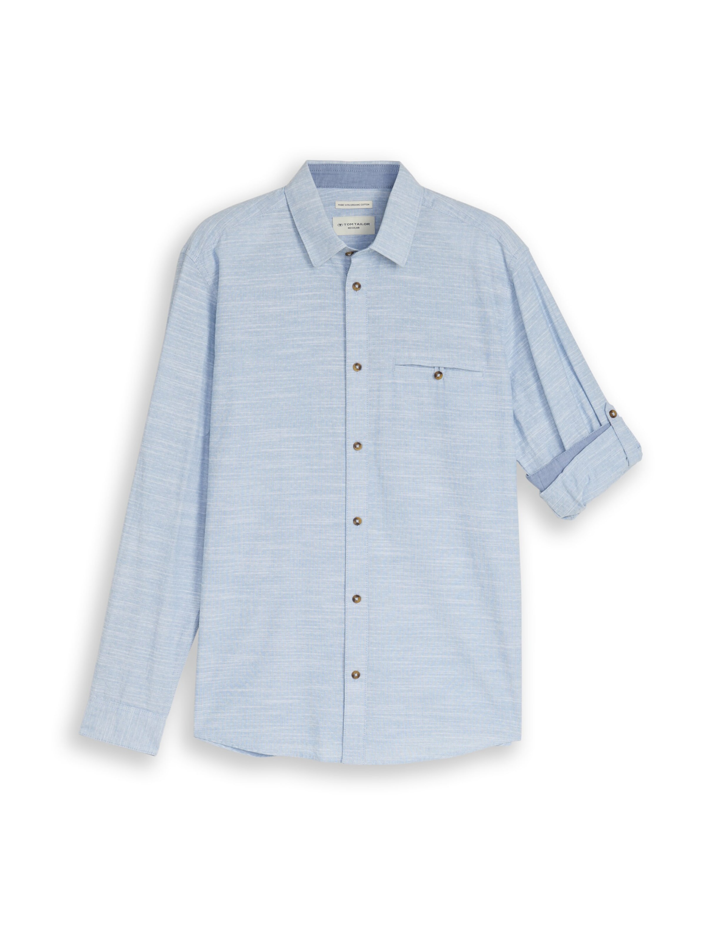 TOM TAILOR Rovný strih Košeľa - Modrá: predná strana