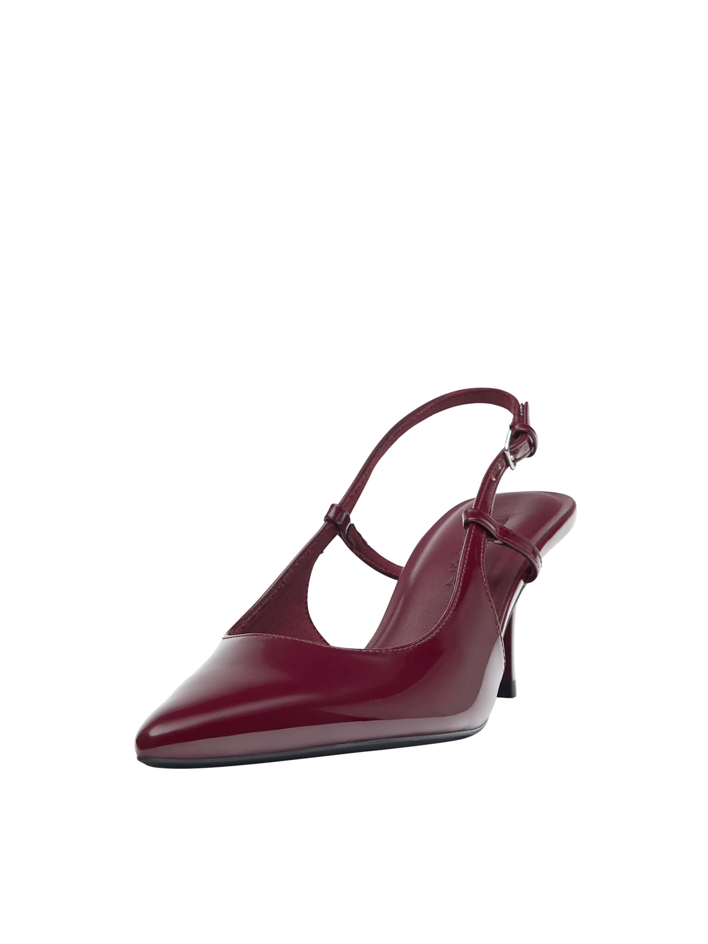 Escarpins à bride arrière Pull&amp;Bear en marron : devant