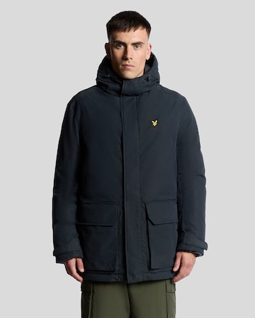 Lyle & Scott Tussenparka in Blauw: voorkant