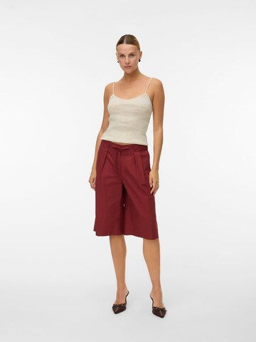 VERO MODA Wide leg Trousers 'AWBARBARA' in Brown: front