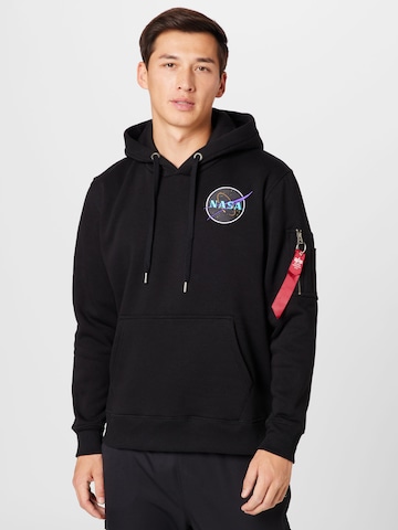 ALPHA INDUSTRIES Sweatshirt 'Dark Side' in Black: front