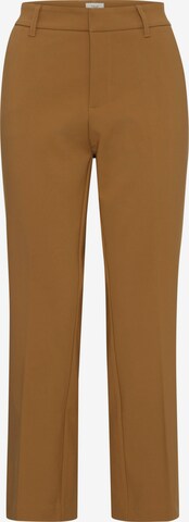 PULZ Jeans Tapered Pleated Pants 'BINDY' in Brown: front