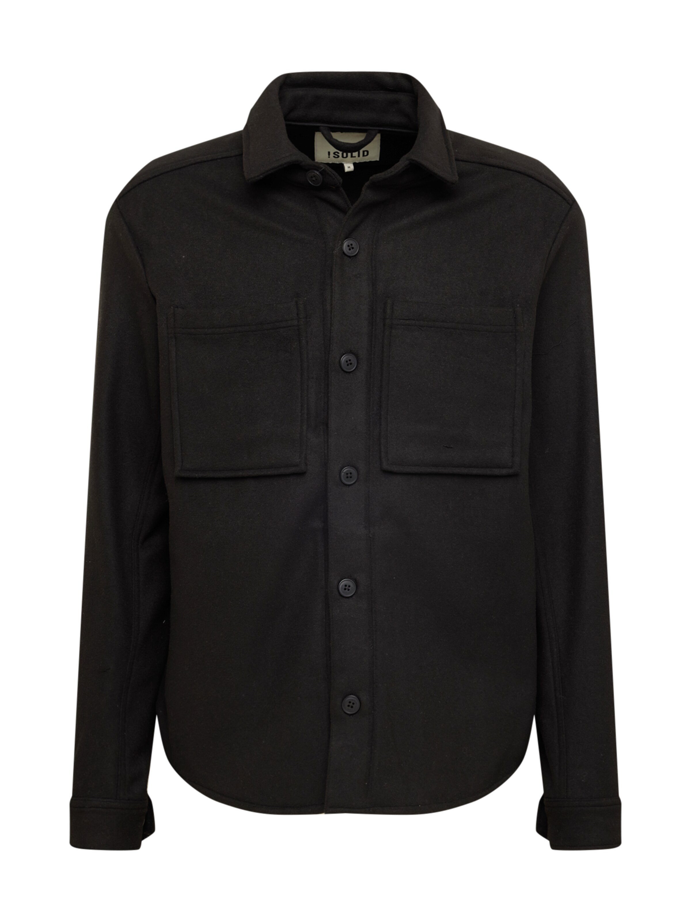 !Solid Overhemd 'Tam' in Zwart: voorkant
