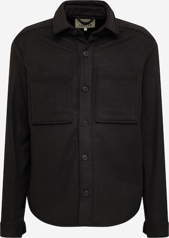 !Solid Button Up Shirt 'Tam' in Black: front