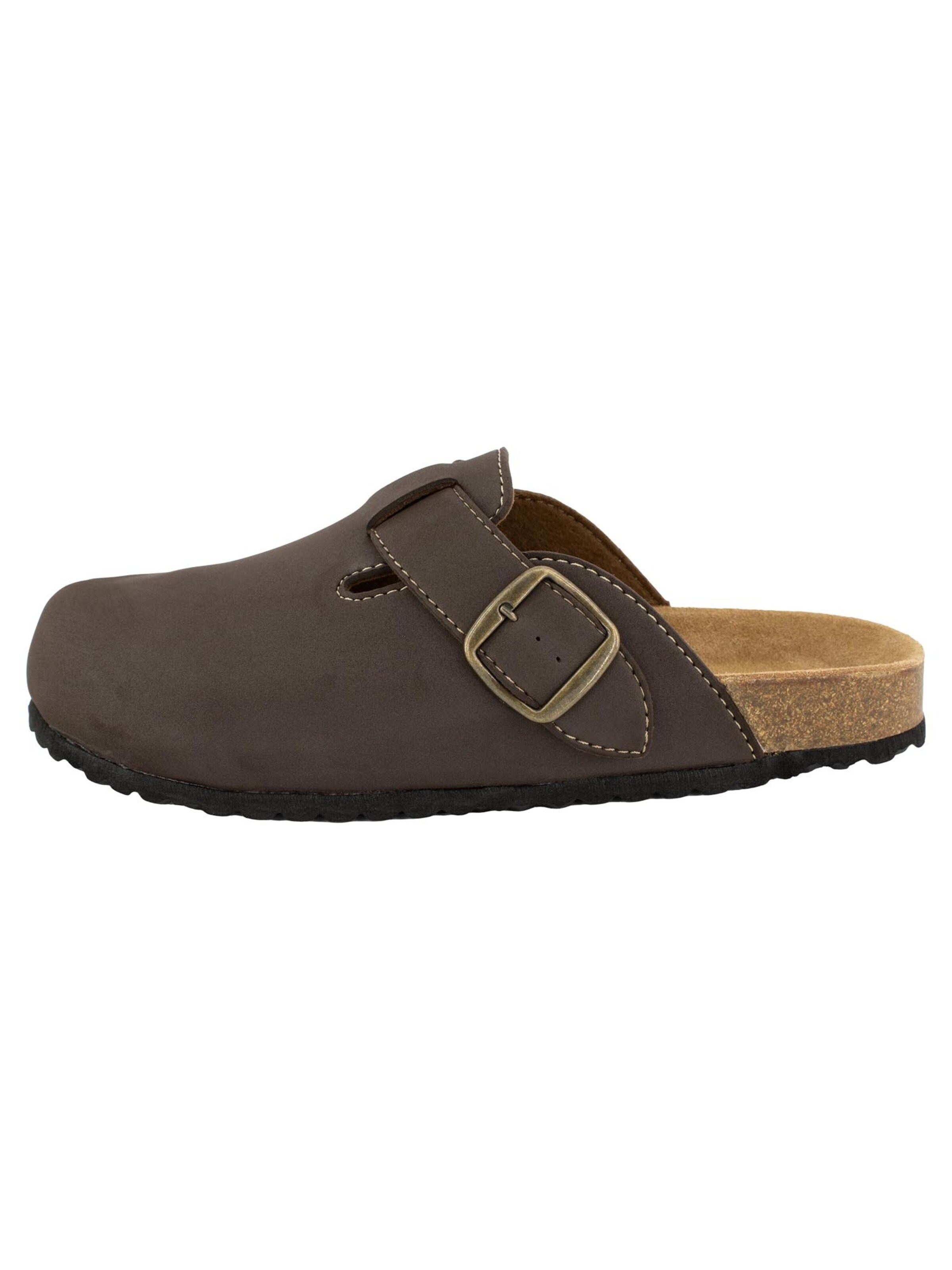 SUPERSOFT by Indigo Clogs 'Classic' in Brown: front
