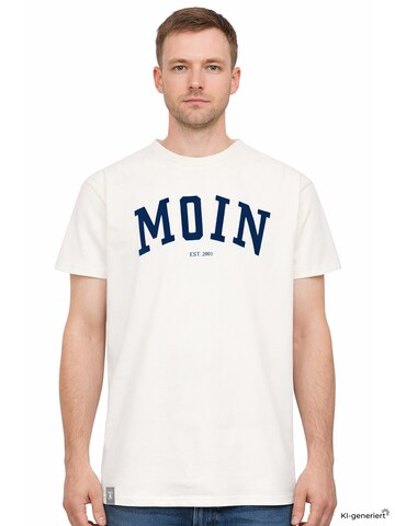 Derbe Shirt 'Moin' in Beige