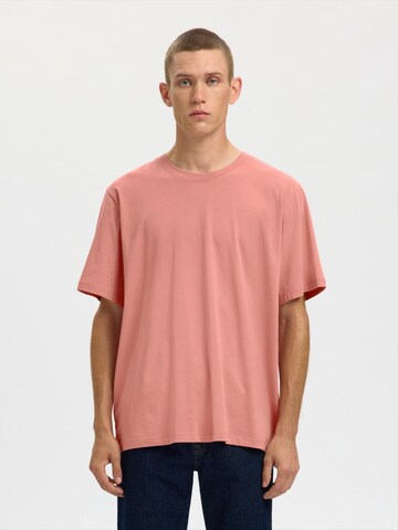 SELECTED T-Shirt 'SLHASPEN' in Pink: Vorderseite