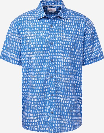 s.Oliver Comfort fit Button Up Shirt in Blue: front