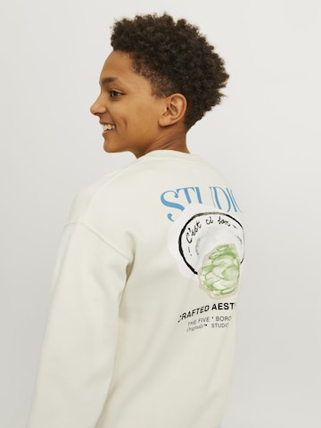 Jack & Jones Junior Sweatshirt 'Brooklyn' in Weiß