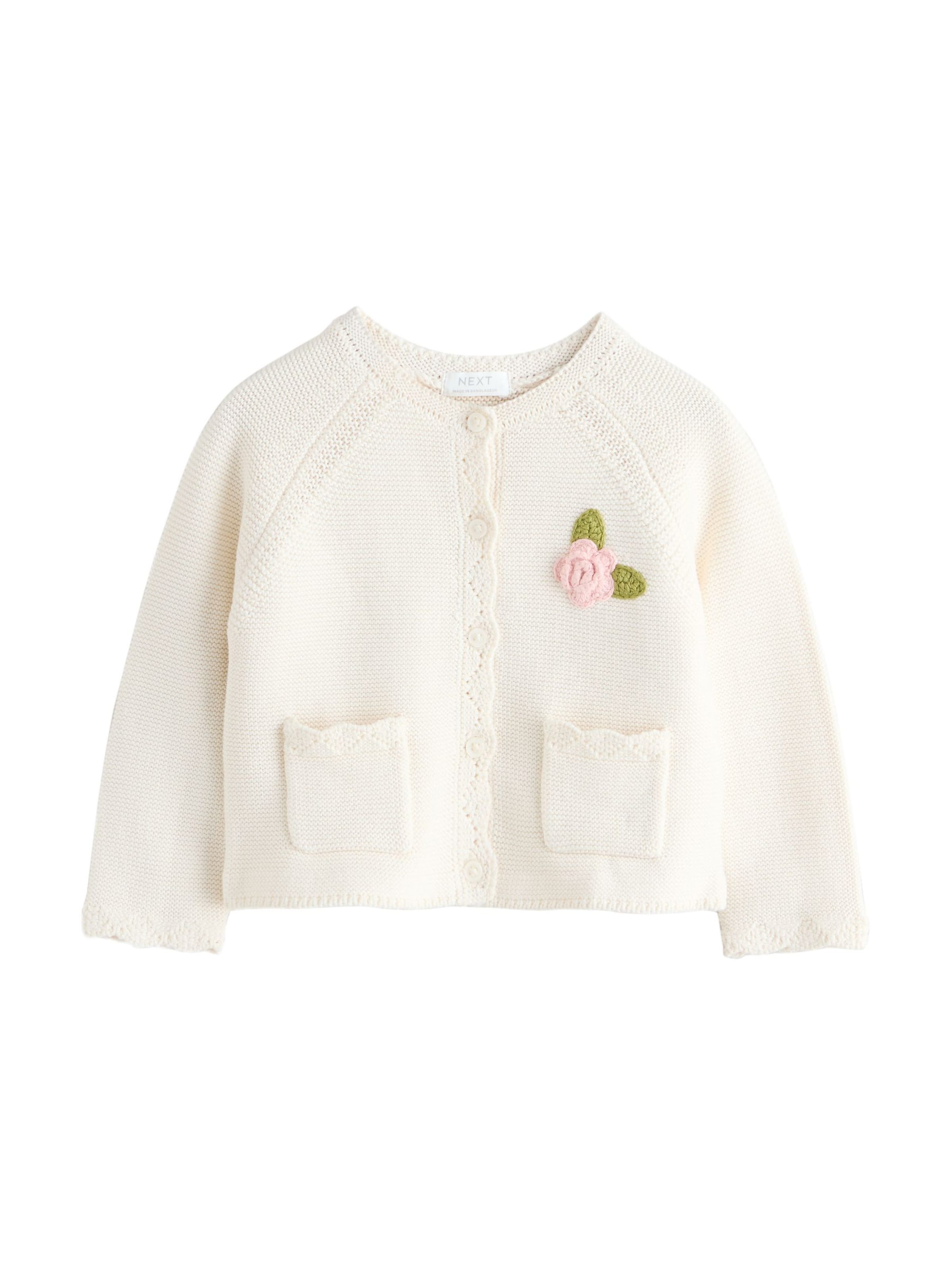 Next - Cárdigan 'Flower Girl' en blanco: frente