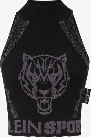 Plein Sport - Top de punto en negro: frente