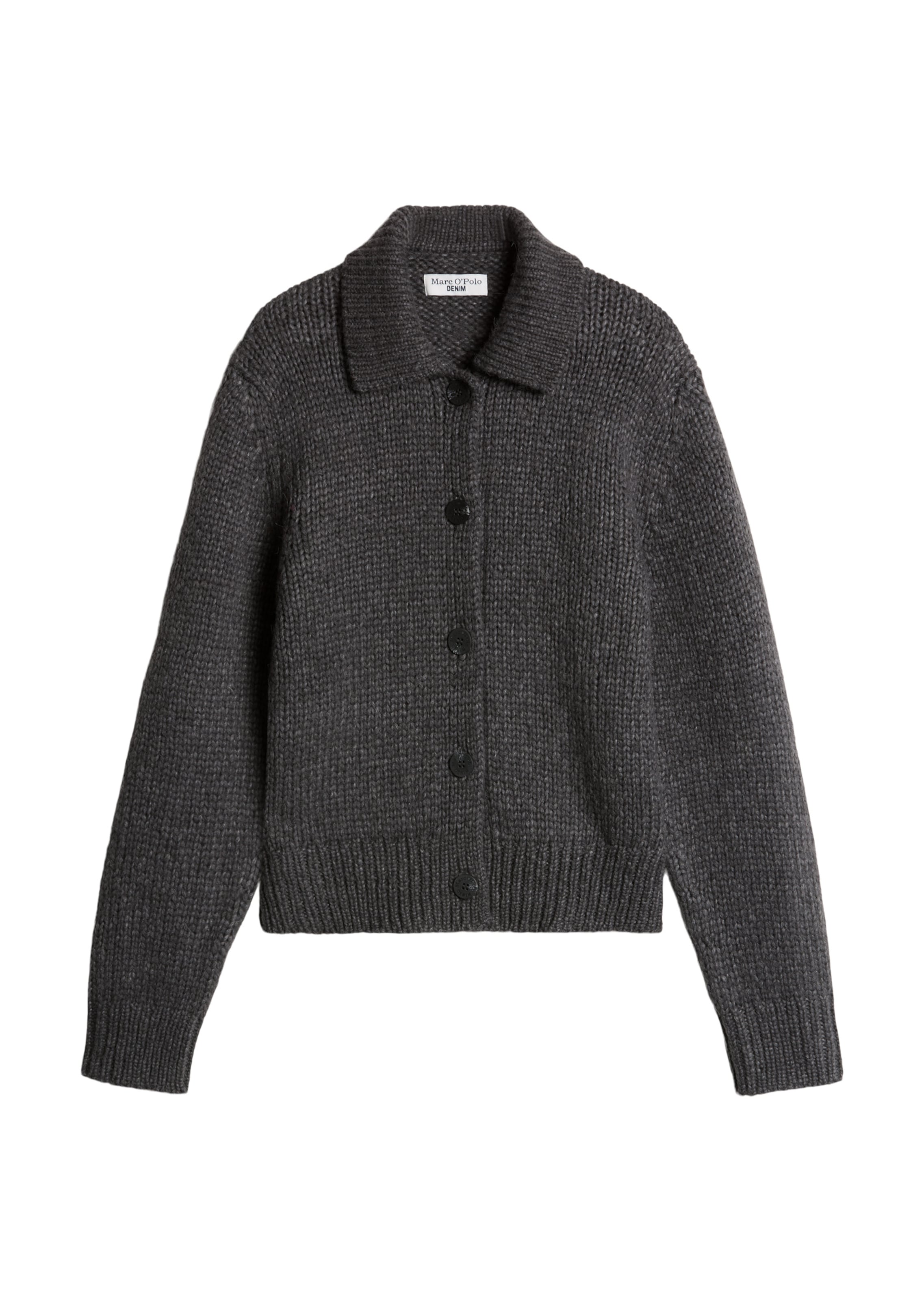 Marc O'Polo DENIM Strickjacke in Grau: Vorderseite