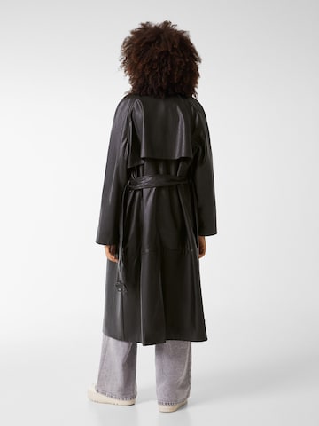 Bershka Between-Seasons Coat in Black