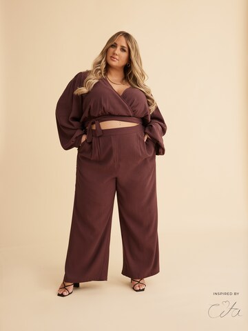 Regular Pantalon 'Imen' Guido Maria Kretschmer Curvy en marron