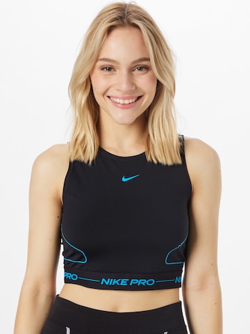 NIKE Sports top in Black: front