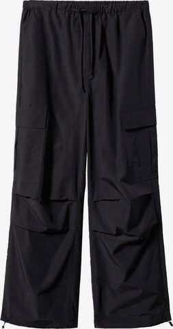 MANGO Lużny krój Spodnie 'MAX' w kolorze czarny: przód