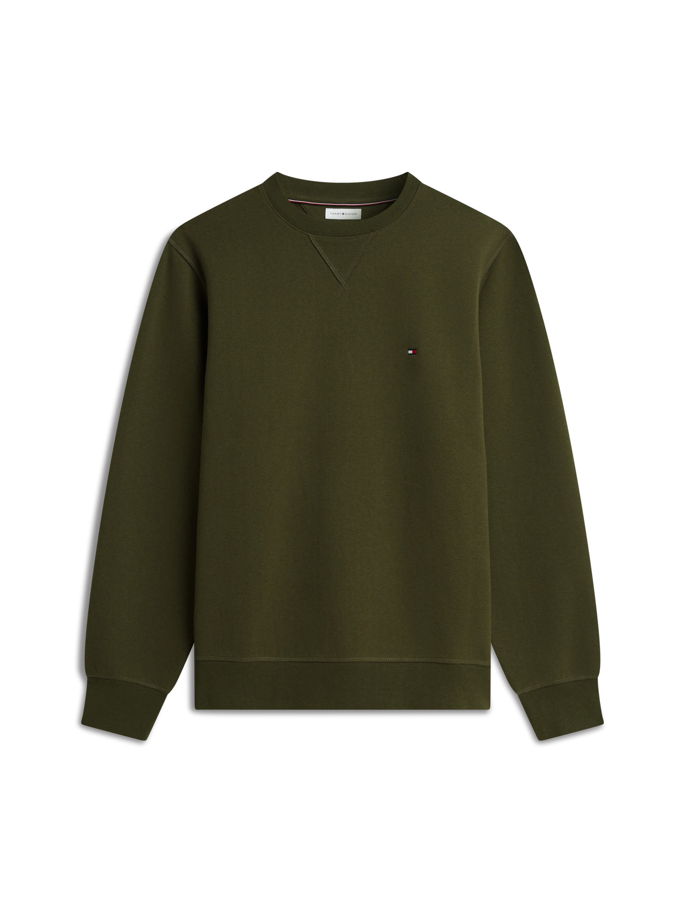 TOMMY HILFIGER - Sweatshirt 'ESS SEASONAL' em verde: frente