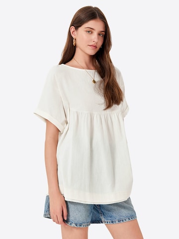 Imily Bela Bluza | bež barva: sprednja stran