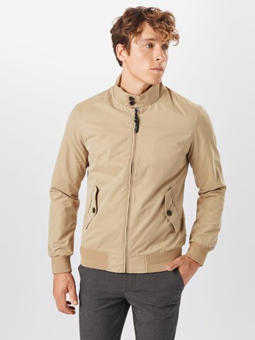 Superdry Tapered Välikausitakki 'ICONIC HARRINGTON' värissä beige: edessä